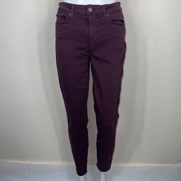 Paige Hoxton Ankle Jeans in Burgundy - Picture 1 of 16